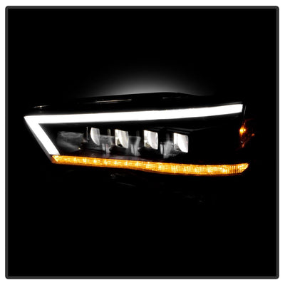 Black High Power LED Module (High Beam And Low Beam) Equipped Headlights <br>14-20 Toyota 4Runner