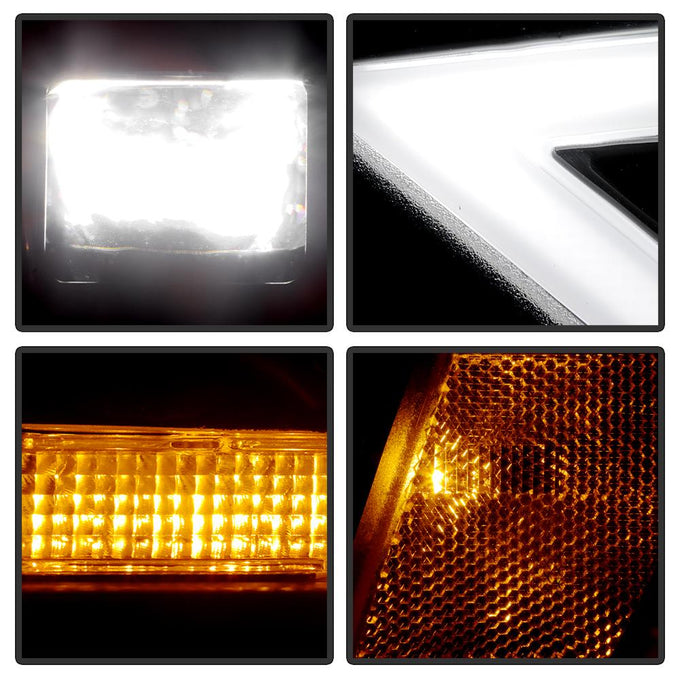 Black High Power LED Module (High Beam And Low Beam) Equipped Headlights <br>14-20 Toyota 4Runner
