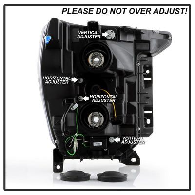 LED Crystal Light Bar Parking Lights Black Projector Headlights <br>20-21 Ford F-150