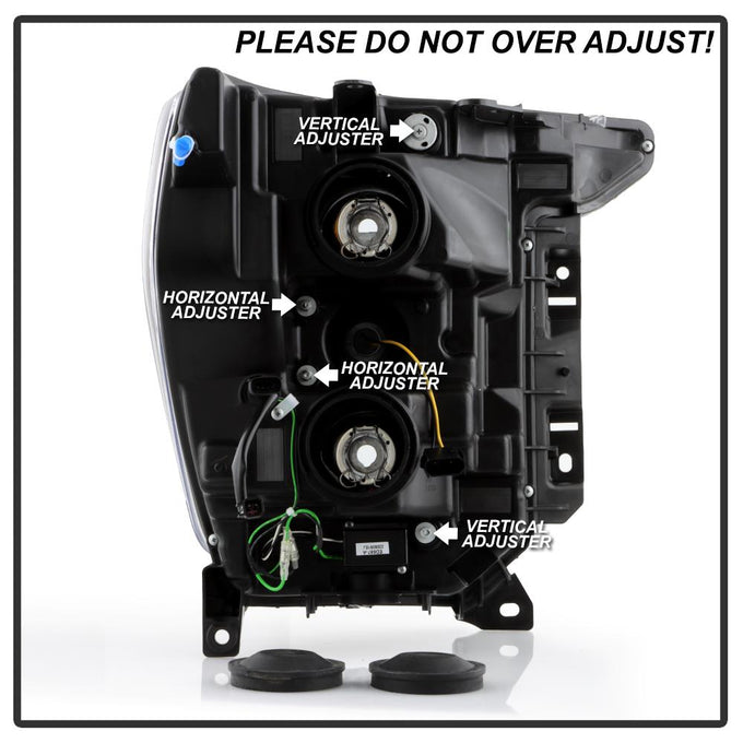 LED Crystal Light Bar Parking Lights Black Projector Headlights <br>20-21 Ford F-150