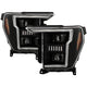 Sequential LED Turn Signal Lights Black Projector Headlights <br>20-21 Ford F-150