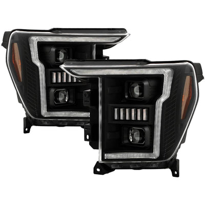 Sequential LED Turn Signal Lights Black Projector Headlights <br>20-21 Ford F-150