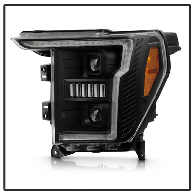Sequential LED Turn Signal Lights Black Projector Headlights <br>20-21 Ford F-150