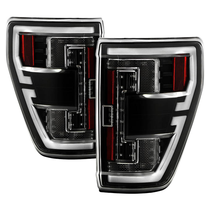 Black LED Tail Lights <br>20-23 Ford F-150