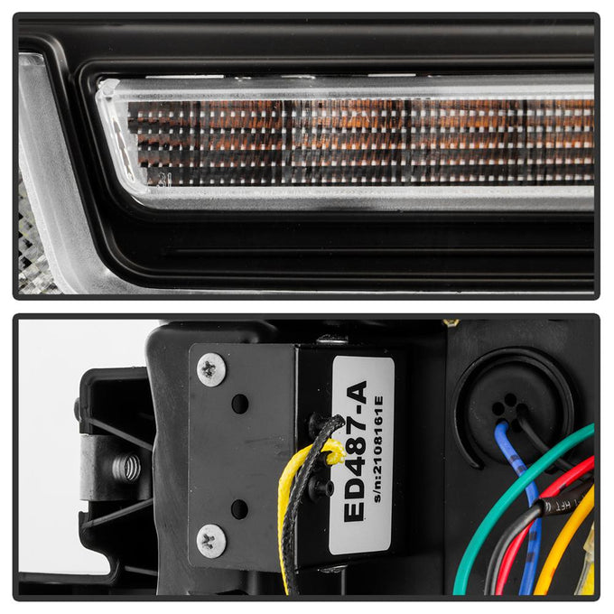 Sequential LED Turn Signal Lights Black Projector Headlights <br>20-23 Chevrolet Silverado 3500 HD Silverado 2500 HD