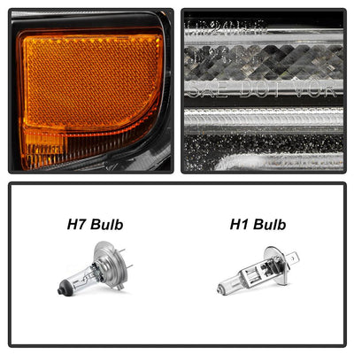 Sequential LED Turn Signal Lights Black Projector Headlights <br>20-23 Chevrolet Silverado 3500 HD Silverado 2500 HD