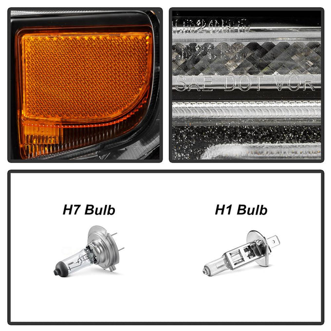 Sequential LED Turn Signal Lights Black Projector Headlights <br>20-23 Chevrolet Silverado 3500 HD Silverado 2500 HD