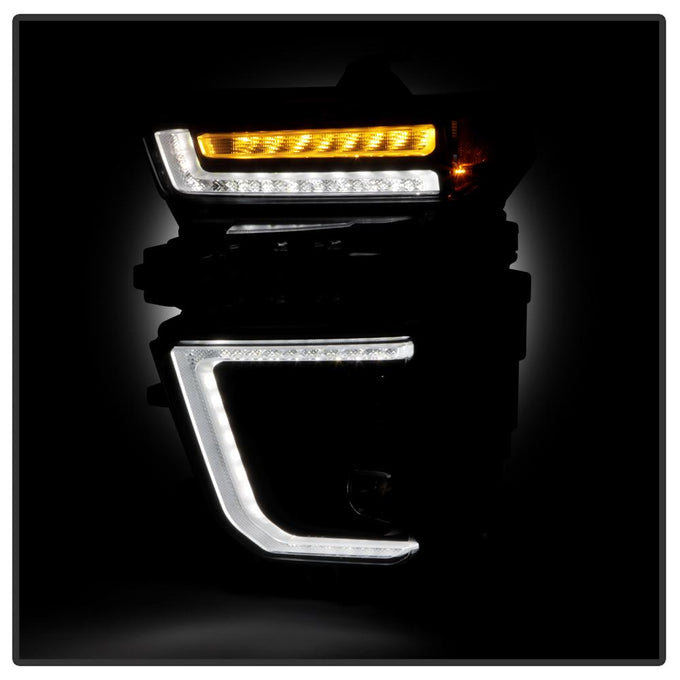 Sequential LED Turn Signal Lights Black Projector Headlights <br>20-23 Chevrolet Silverado 3500 HD Silverado 2500 HD