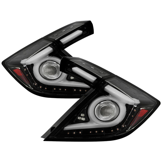 Black LED Tail Lights <br>16-19 Honda Civic