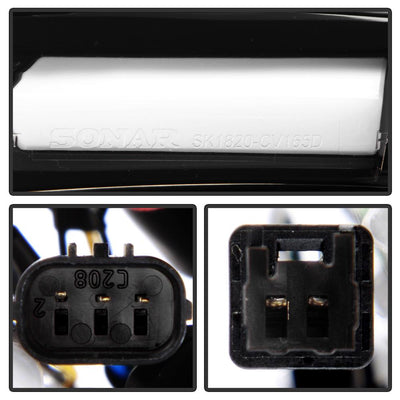 Black LED Tail Lights <br>16-19 Honda Civic