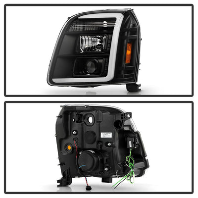 Black Version 2 High Power LED Module Headlights <br>07-14 GMC Yukon XL 1500 Yukon 07-13 GMC Yukon XL 2500