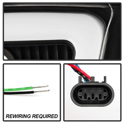 Black Version 2 High Power LED Module Headlights <br>07-14 GMC Yukon XL 1500 Yukon 07-13 GMC Yukon XL 2500