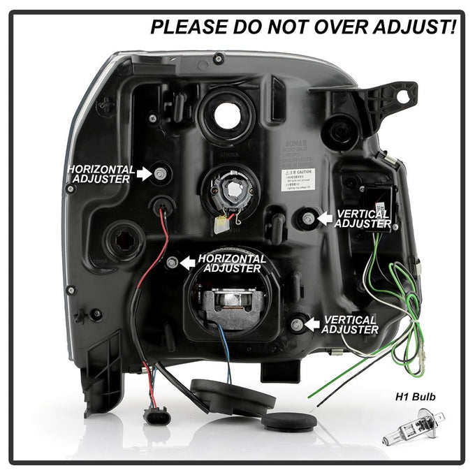 Black Version 2 High Power LED Module Headlights <br>07-14 GMC Yukon XL 1500 Yukon 07-13 GMC Yukon XL 2500