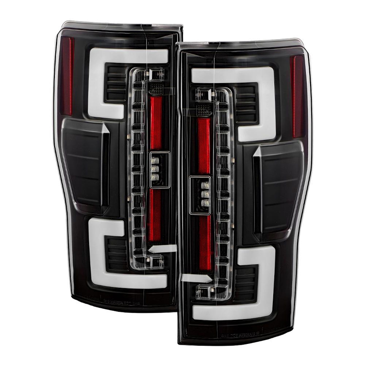 Black Set LED Tail Lights <br>17-18 Ford F-250 Super Duty