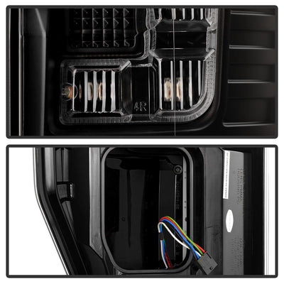 Black Set LED Tail Lights <br>17-18 Ford F-250 Super Duty
