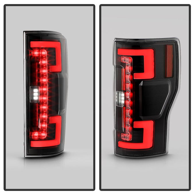 Black Set LED Tail Lights <br>17-18 Ford F-250 Super Duty