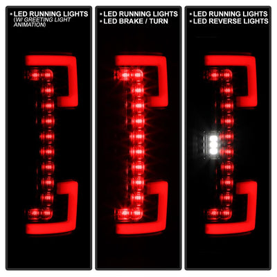 Black Set LED Tail Lights <br>17-18 Ford F-250 Super Duty