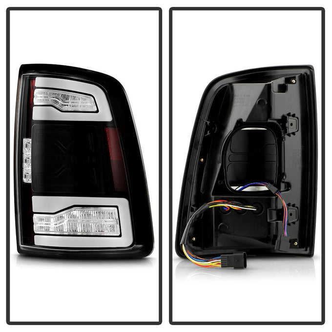 Black Factory LED Tail Lights Model With Blind Spot Module Model Only <br>19-24 Ram 2500 3500