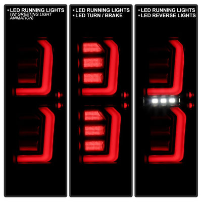Black Smoke LED Tail Lights <br>19-20 GMC Sierra 1500