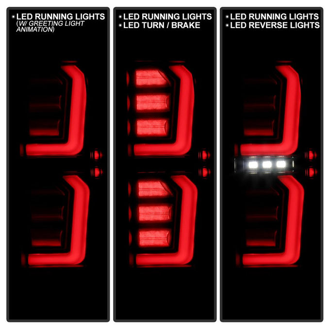 Black Smoke LED Tail Lights <br>19-20 GMC Sierra 1500