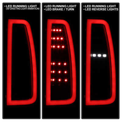 Black Smoke Light Bar LED Tail Lights <br>15-20 Chevrolet Suburban Tahoe