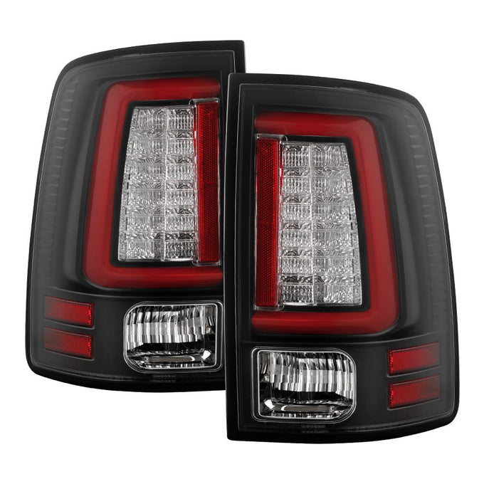 Black Red Light Bar LED Tail Lights <br>09-18 Dodge Ram 1500 2500 3500, 2019 Ram 1500 Classic