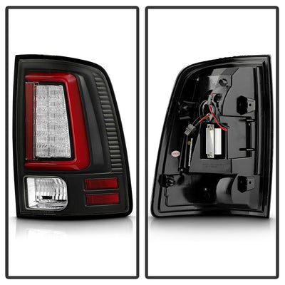 Black Red Light Bar LED Tail Lights <br>09-18 Dodge Ram 1500 2500 3500, 2019 Ram 1500 Classic