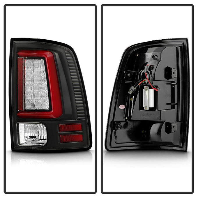 Black Red Light Bar LED Tail Lights <br>09-18 Dodge Ram 1500 2500 3500, 2019 Ram 1500 Classic