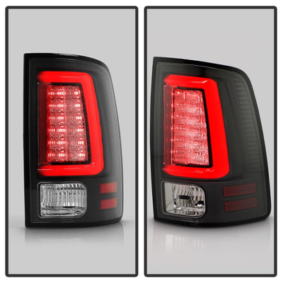 Black Red Light Bar LED Tail Lights <br>09-18 Dodge Ram 1500 2500 3500, 2019 Ram 1500 Classic