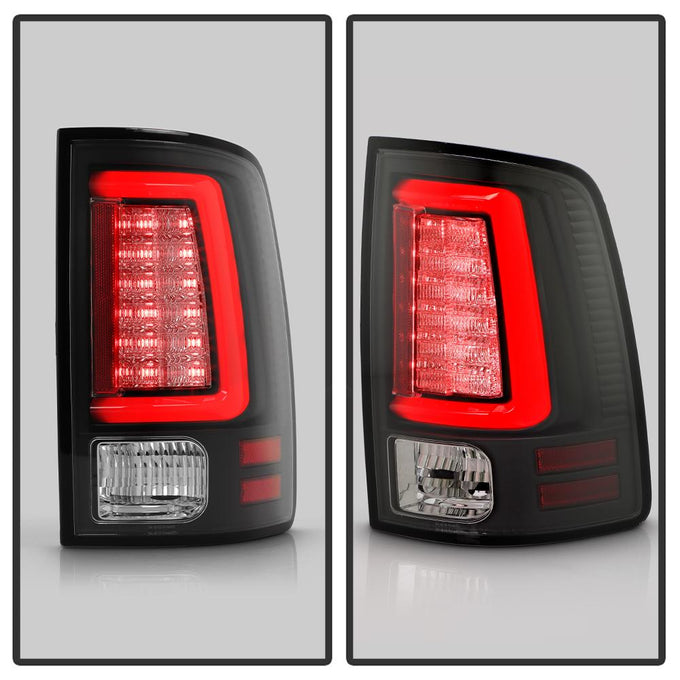 Black Red Light Bar LED Tail Lights <br>09-18 Dodge Ram 1500 2500 3500, 2019 Ram 1500 Classic