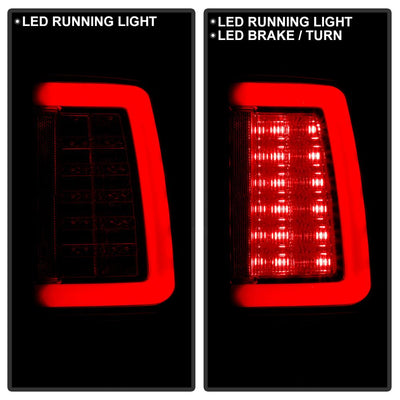 Black Red Light Bar LED Tail Lights <br>09-18 Dodge Ram 1500 2500 3500, 2019 Ram 1500 Classic