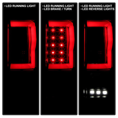 Black Styleside Version 2 LED Tail Lights <br>04-08 Ford F-150