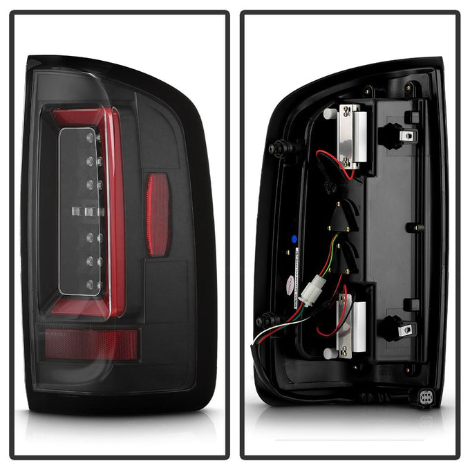 Black Red Light Bar LED Tail Lights <br>15-22 Chevrolet Colorado 15-19 GMC Canyon