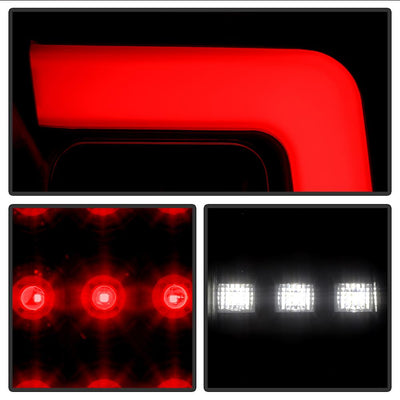 Black Red Light Bar LED Tail Lights <br>15-22 Chevrolet Colorado 15-19 GMC Canyon
