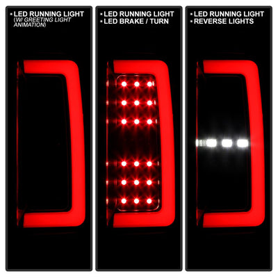 Black Red Light Bar LED Tail Lights <br>15-22 Chevrolet Colorado 15-19 GMC Canyon