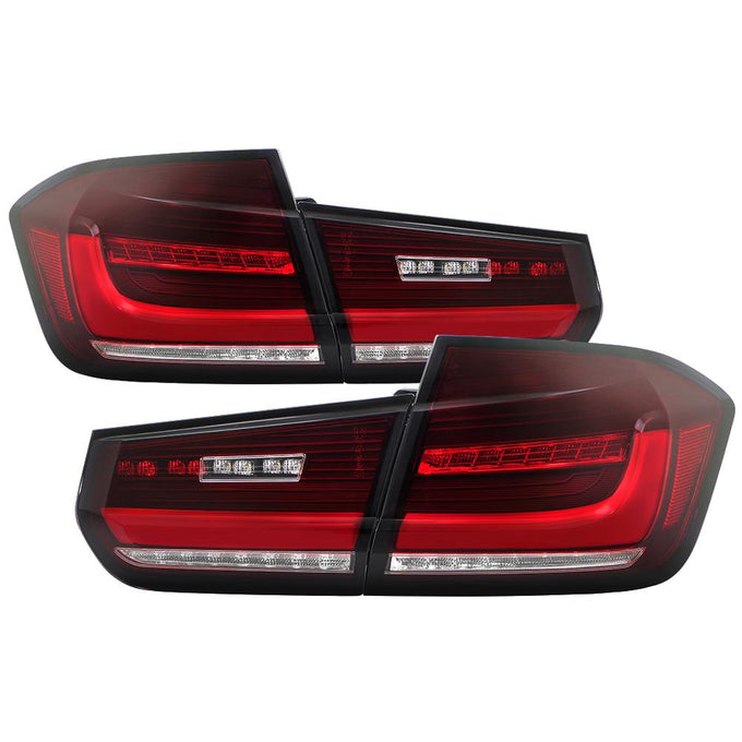 Red Clear Full LED Tail Lights <br>12-18 BMW 320i 12-16 328i 12-15 335i 16-18 340i 330i