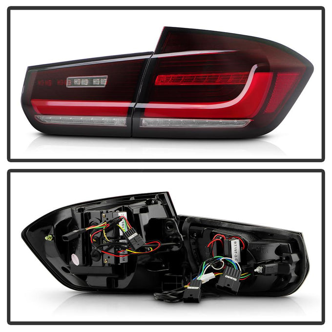 Red Clear Full LED Tail Lights <br>12-18 BMW 320i 12-16 328i 12-15 335i 16-18 340i 330i