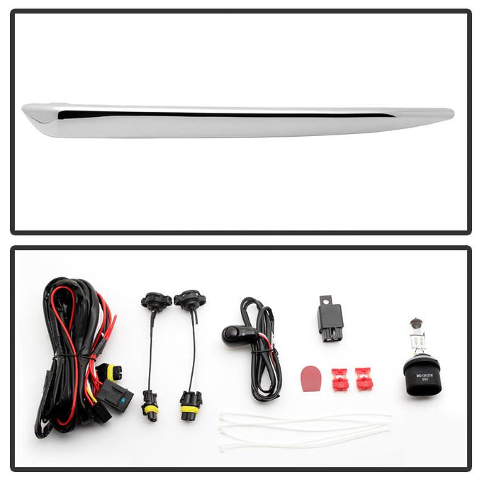 Clear OEM Fog Lights W/Chrome trim Cover and Switch <br>15-18 Chevrolet Suburban Tahoe 16-18 Suburban 3500 HD