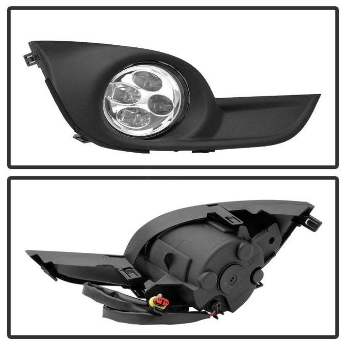 Clear Daytime DRL LED Running Fog Lights w/Switch <br>13-15 Nissan Altima
