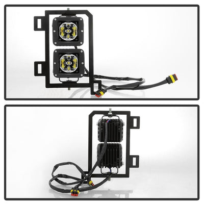 Clear Full LED Fog Lights W/Bracket and Universal Switch <br>13-18 Ram 1500