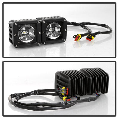 Clear Full LED Fog Lights W/Bracket and Universal Switch <br>13-18 Ram 1500