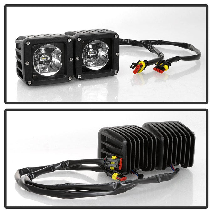 Clear Full LED Fog Lights W/Bracket and Universal Switch <br>13-18 Ram 1500