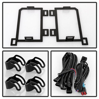Clear Full LED Fog Lights W/Bracket and Universal Switch <br>13-18 Ram 1500