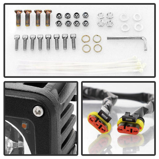 Clear Full LED Fog Lights W/Bracket and Universal Switch <br>13-18 Ram 1500