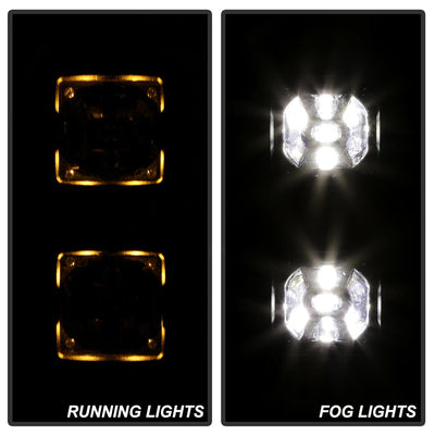 Clear Full LED Fog Lights W/Bracket and Universal Switch <br>13-18 Ram 1500