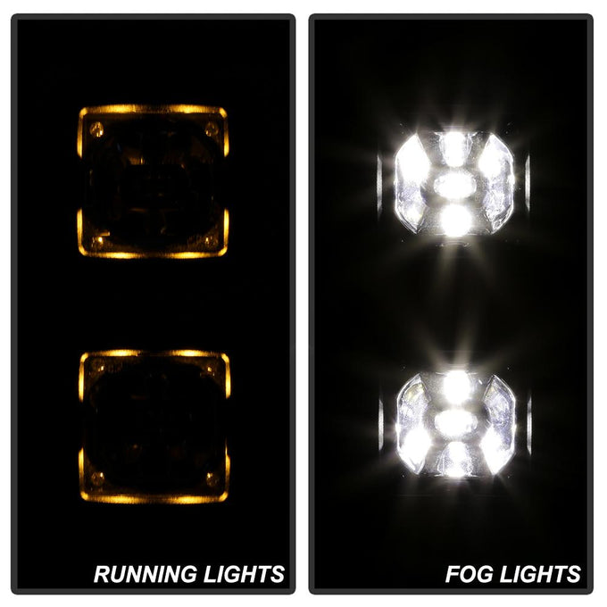 Clear Full LED Fog Lights W/Bracket and Universal Switch <br>13-18 Ram 1500