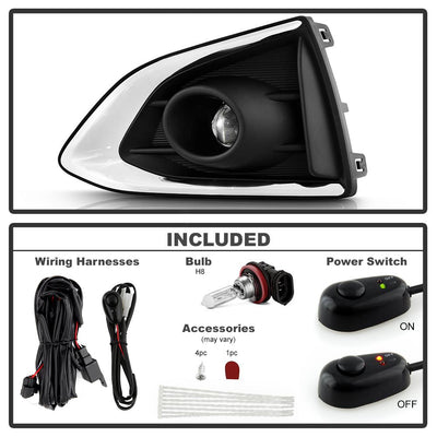 Clear OEM Style Fog Lights w/Switch <br>19 Chevrolet Cruze
