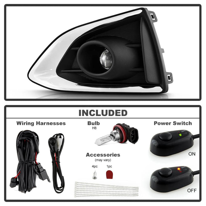 Clear OEM Style Fog Lights w/Switch <br>19 Chevrolet Cruze