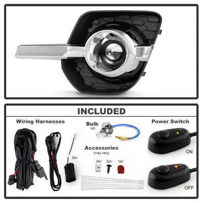 Clear OEM Style Fog Lights w/Switch <br>10-16 Chevrolet Equinox
