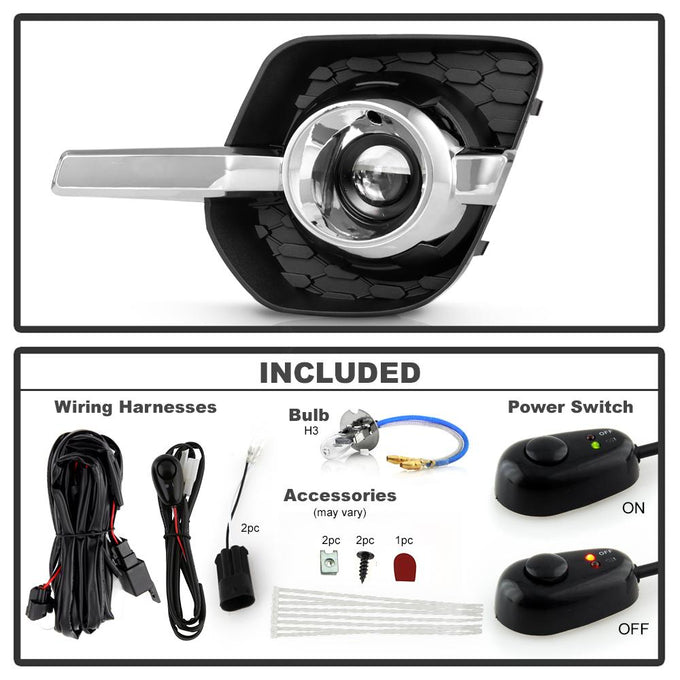Clear OEM Style Fog Lights w/Switch <br>10-16 Chevrolet Equinox